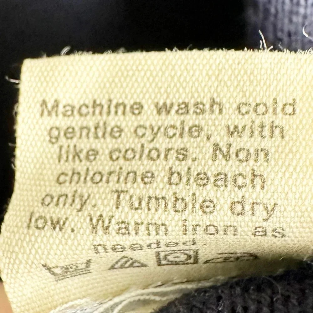 J. Crew Mens Shawl Collar Sweater Navy Gray Trim Medium Cotton Old Money Preppy